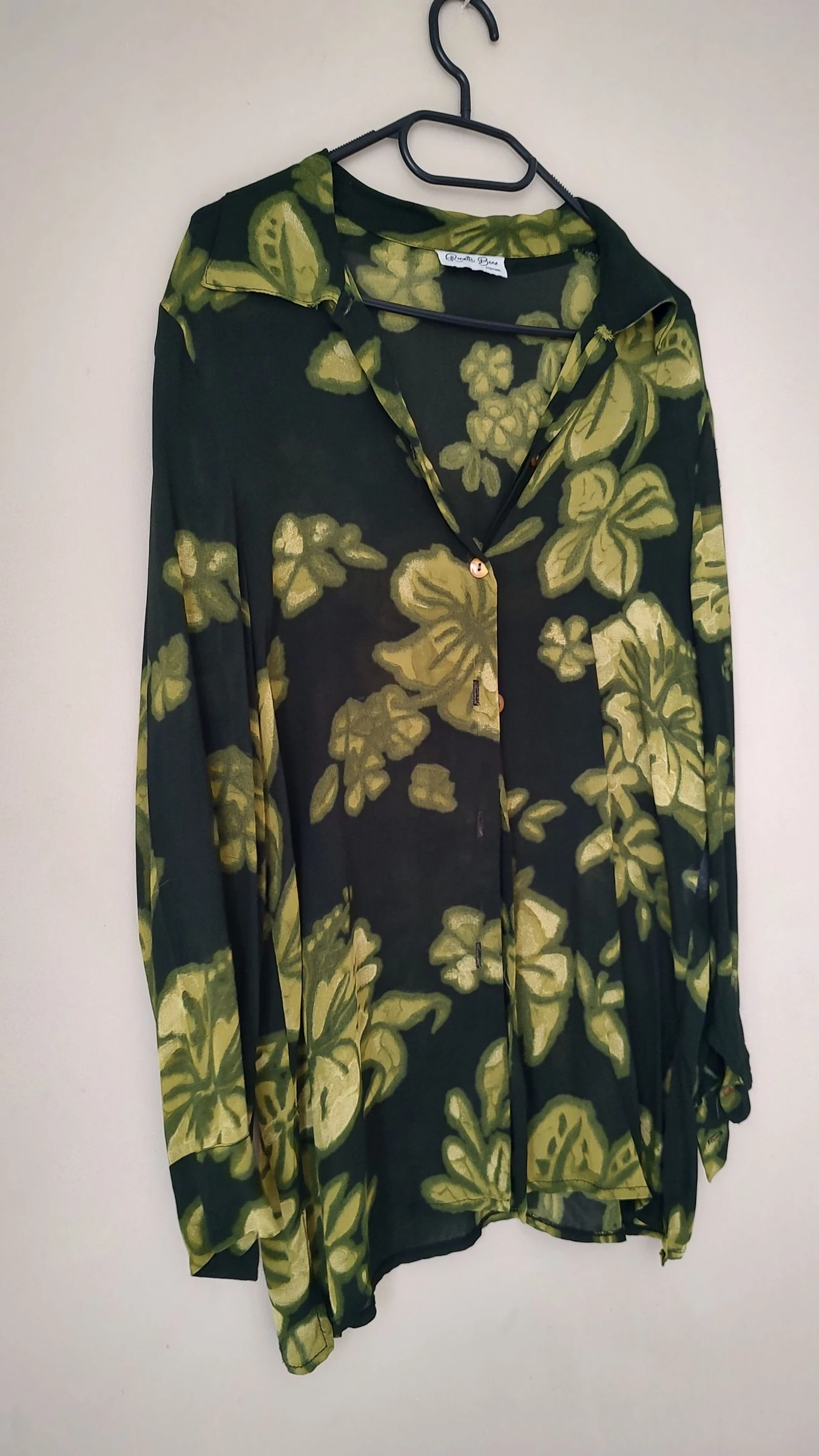 Blusa fluida con motivo floral verde - Talla única - Renatto Bene – photo 2